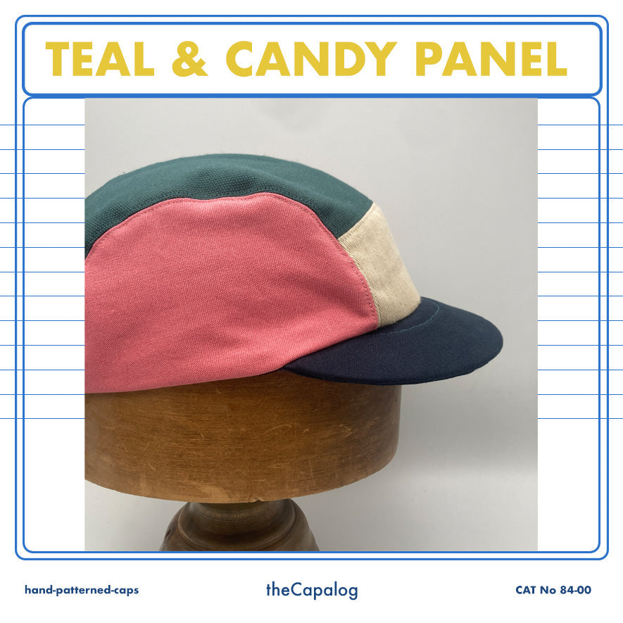 Teal & Candy Pink Panel Cap