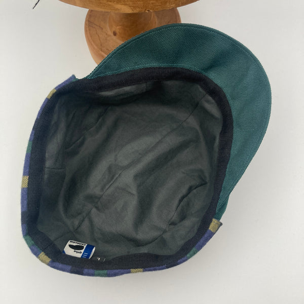 Teal & Yellow Flannel Trapper Cap