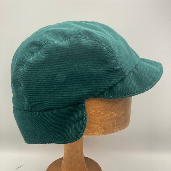 Teal & Yellow Flannel Trapper Cap