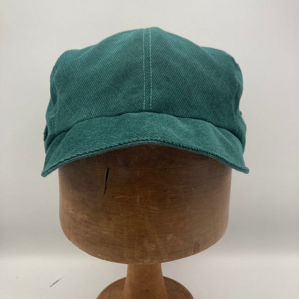 Teal & Yellow Flannel Trapper Cap