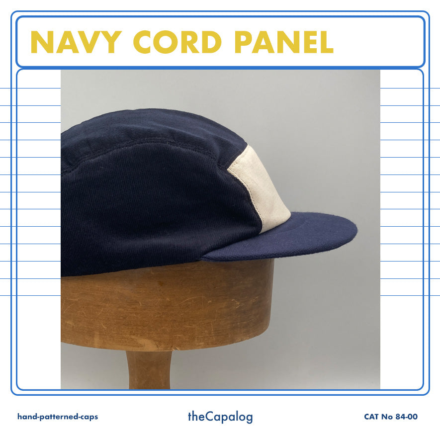 Navy Cord Panel Cap