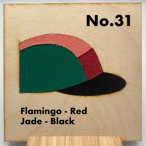 No.31: Flamingo, Red & Jade Panel Cap