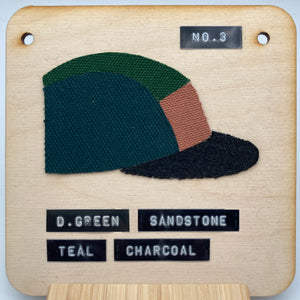 No.3: Dark Green, Teal & Sandstone Panel Cap