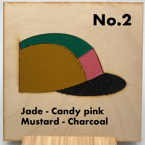 No.2: Green, Mustard & Candy Pink Panel Cap