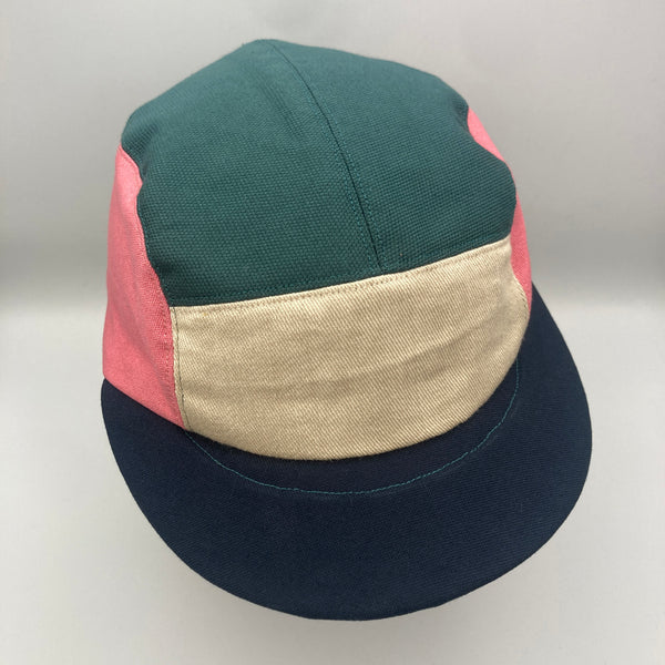 Teal & Candy Pink Panel Cap
