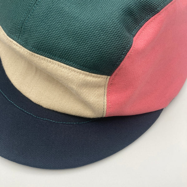 Teal & Candy Pink Panel Cap