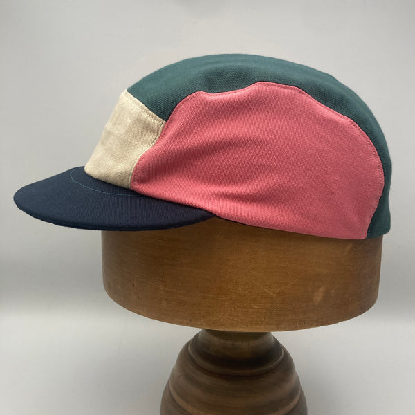 Teal & Candy Pink Panel Cap