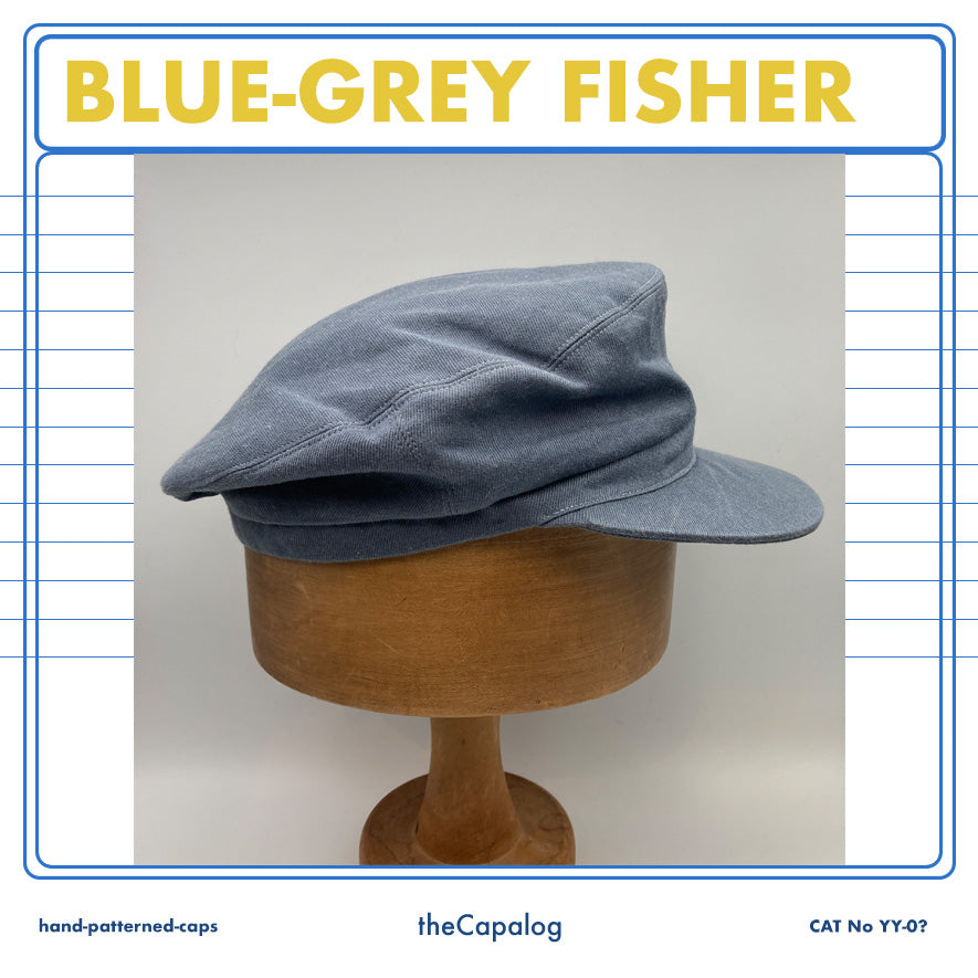 Blue Grey Denim Fisher Cap