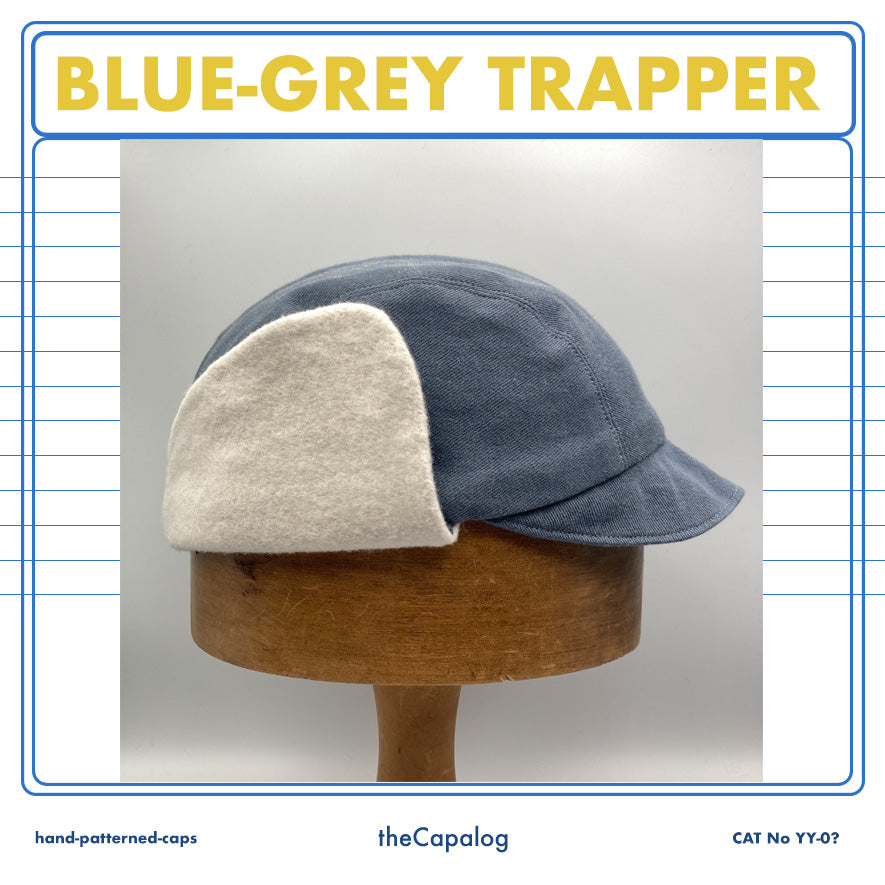 Blue Grey Denim Trapper Cap