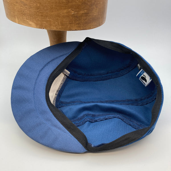 Blue cord panel cap in sizes XS-4XL