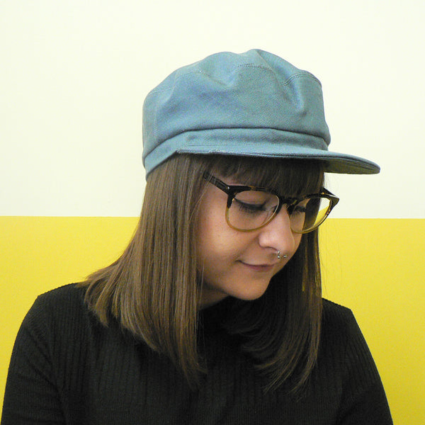 Blue Grey Denim Fisher Cap