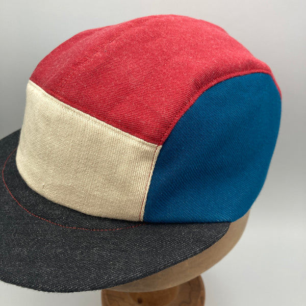 Blue & Red Panel Cap