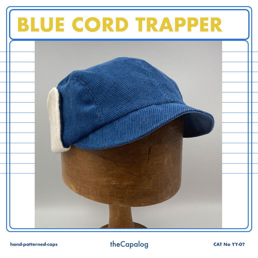 Blue Cord Trapper Cap