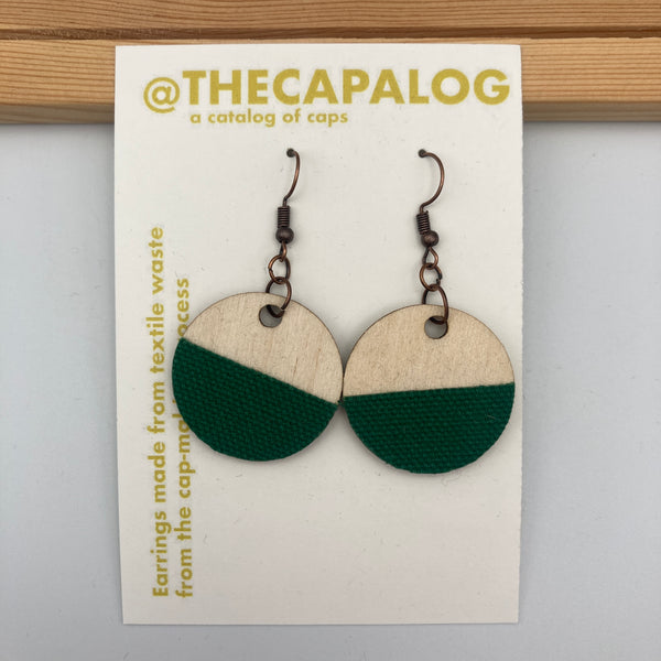 Green Circle Earrings