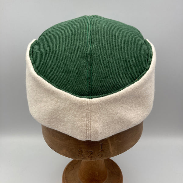 Green Cord Trapper Cap