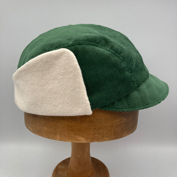 Green Cord Trapper Cap