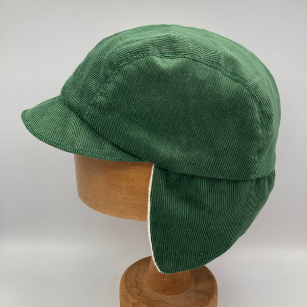 Green Cord Trapper Cap