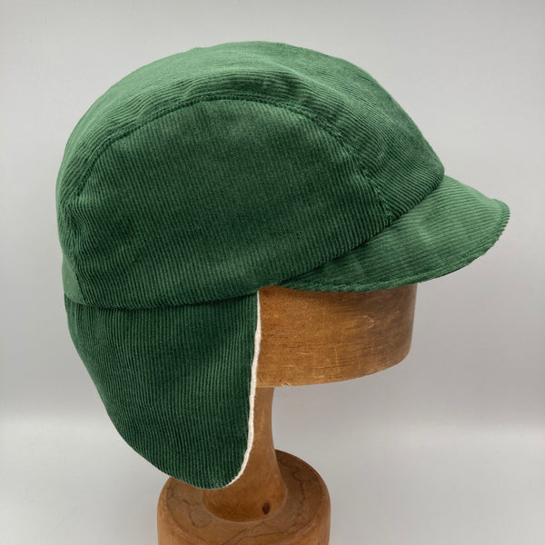 Green Cord Trapper Cap