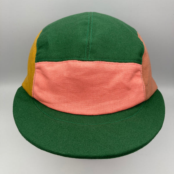 Green, Flamingo, Mustard & Sandstone Panel Cap