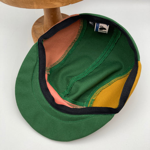 Green, Flamingo, Mustard & Sandstone Panel Cap