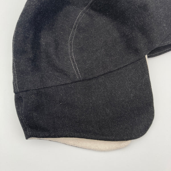 Charcoal Denim Trapper Cap