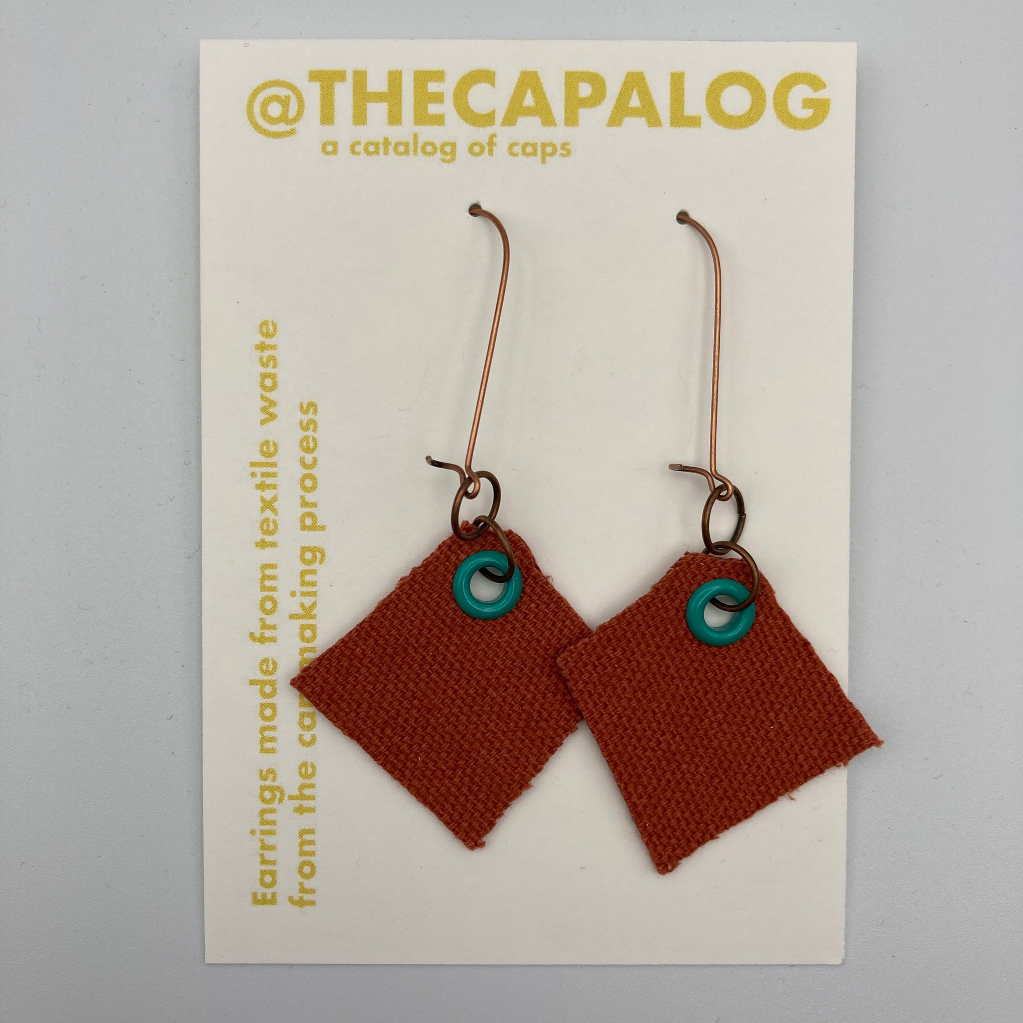 Orange/Mint Square Earrings