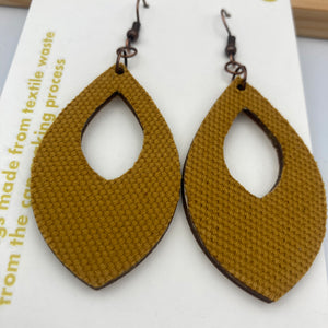 Mustard Pointed Teardrop Earrings
