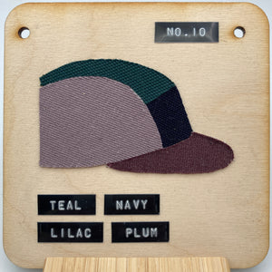 No.10: Teal & Lilac Panel Cap