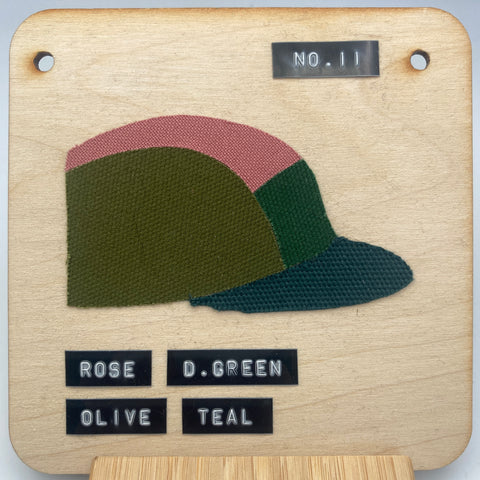 No 11: Rose, Green, Olive & Teal Panel Cap