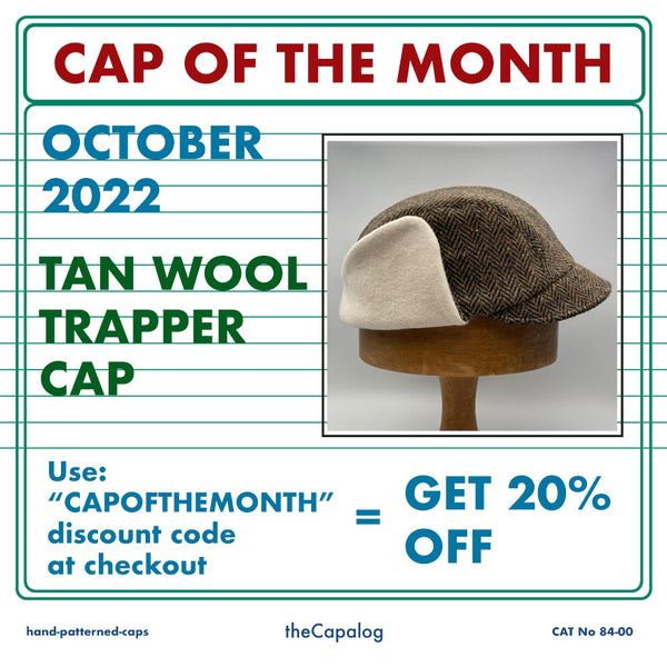 Tan Wool Trapper Cap