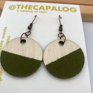Olive Circle Earrings