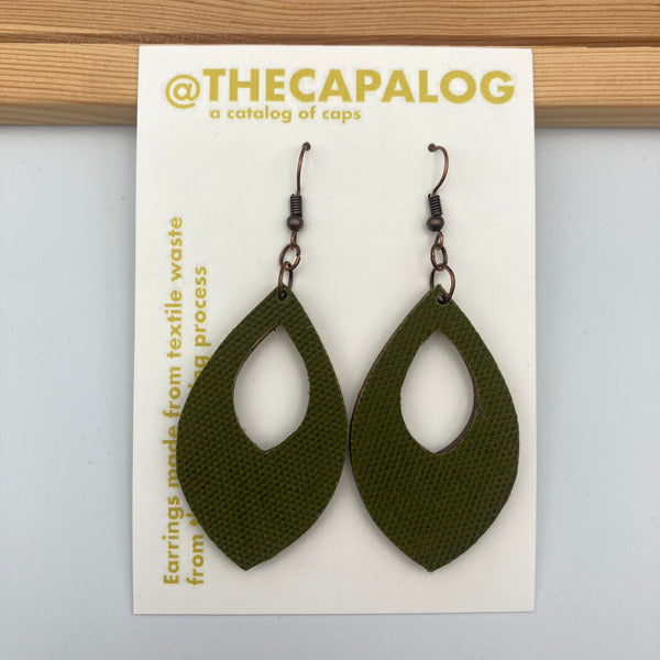 Olive Pointed Teardrop Earrings