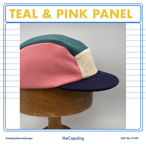 Teal & Pink Panel Cap