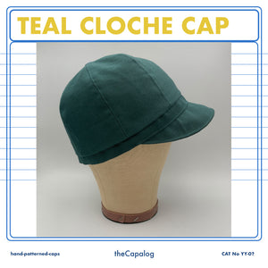 Teal Cloche Cap
