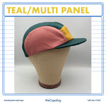 Teal, Mustard, Rose & Madder Panel Cap