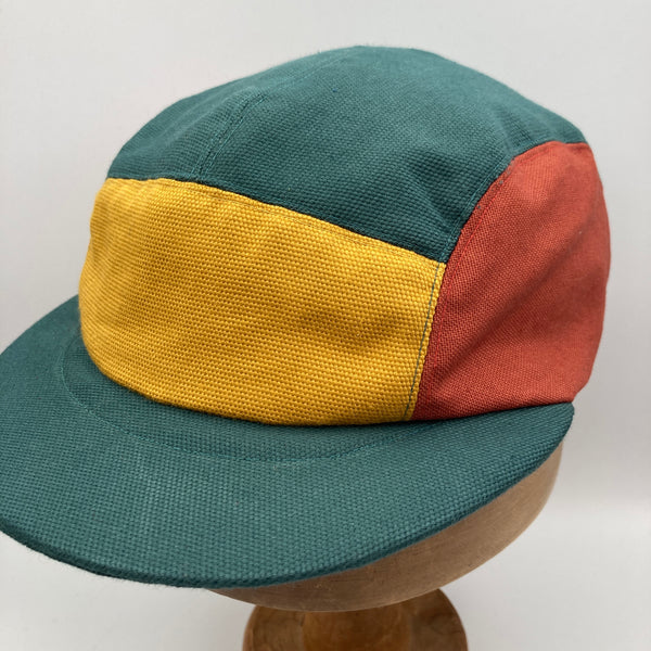 Teal, Mustard, Rose & Madder Panel Cap