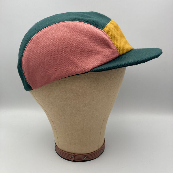 Teal, Mustard, Rose & Madder Panel Cap
