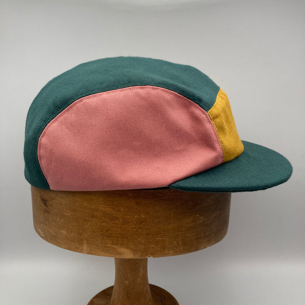 Teal, Mustard, Rose & Madder Panel Cap