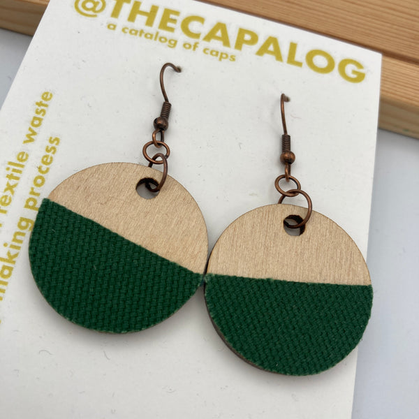 SSF Dark Green Circle Earrings