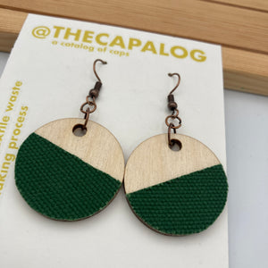 SSF Dark Green Circle Earrings