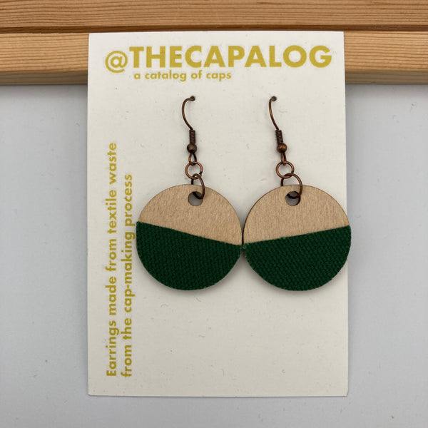 SSF Dark Green Circle Earrings
